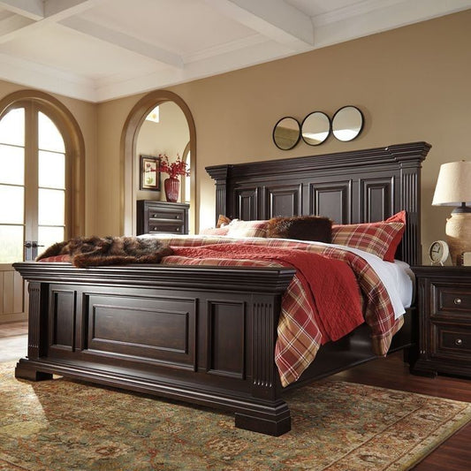 Modern Eco-Wood Linear Panel Bed